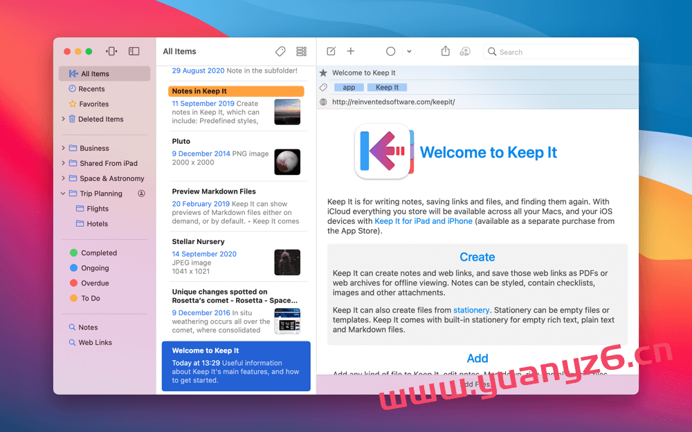 Keep It for Mac v2.4.5 破解版 强大的Mac笔记应用 苹果电脑
