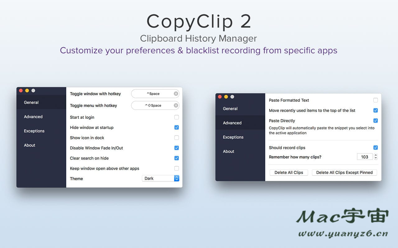 CopyClip for Mac v2.9.98.6 Mac剪贴板管理器  - 苹果电脑 - Mac宇宙