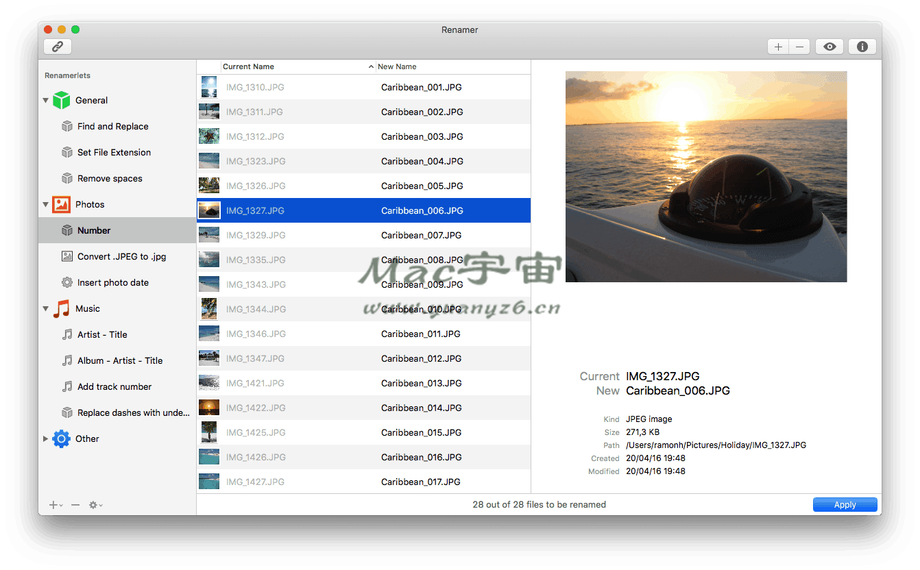Renamer for Mac v6.20 破解版 文件批量重命名工具 苹果电脑
