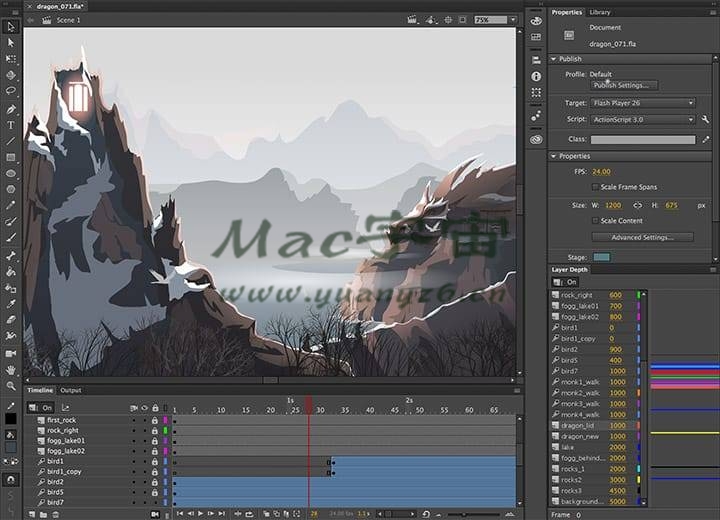 Adobe Animate 2024 for Mac v24.2 中文破解版 全新动画制作工具 苹果电脑