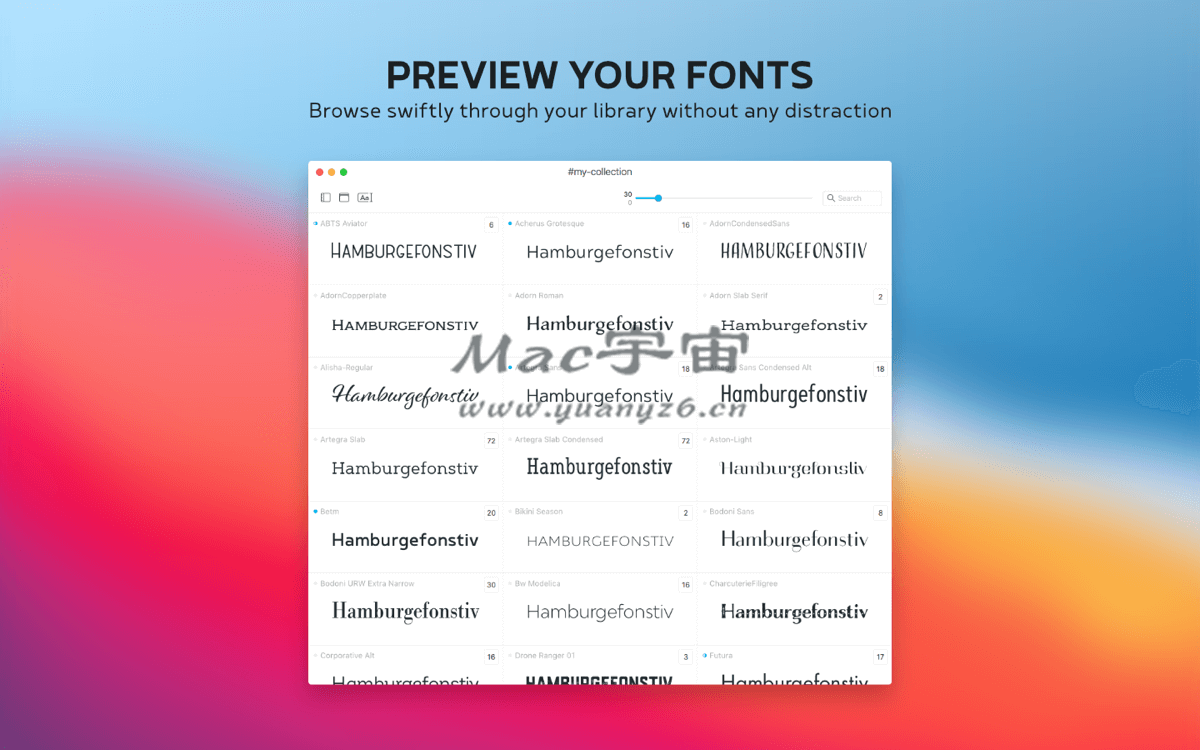 Typeface for Mac v3.6.0 优秀的字体管理工具 - 苹果电脑 - Mac宇宙