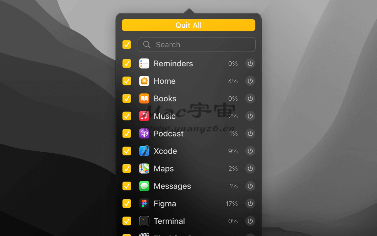 Quit All for Mac v1.2 快速一键退出应用程序 - 苹果电脑 - Mac宇宙