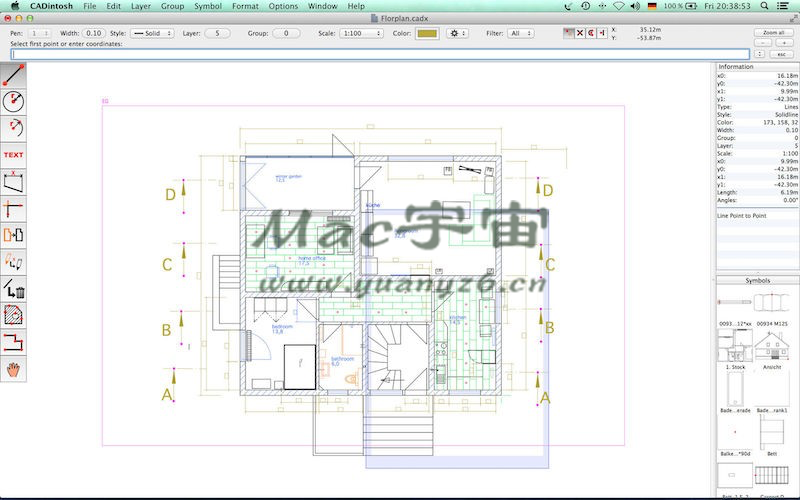 CADintosh X for Mac v8.8.4 破解版 强大2D CAD绘图软件 苹果电脑