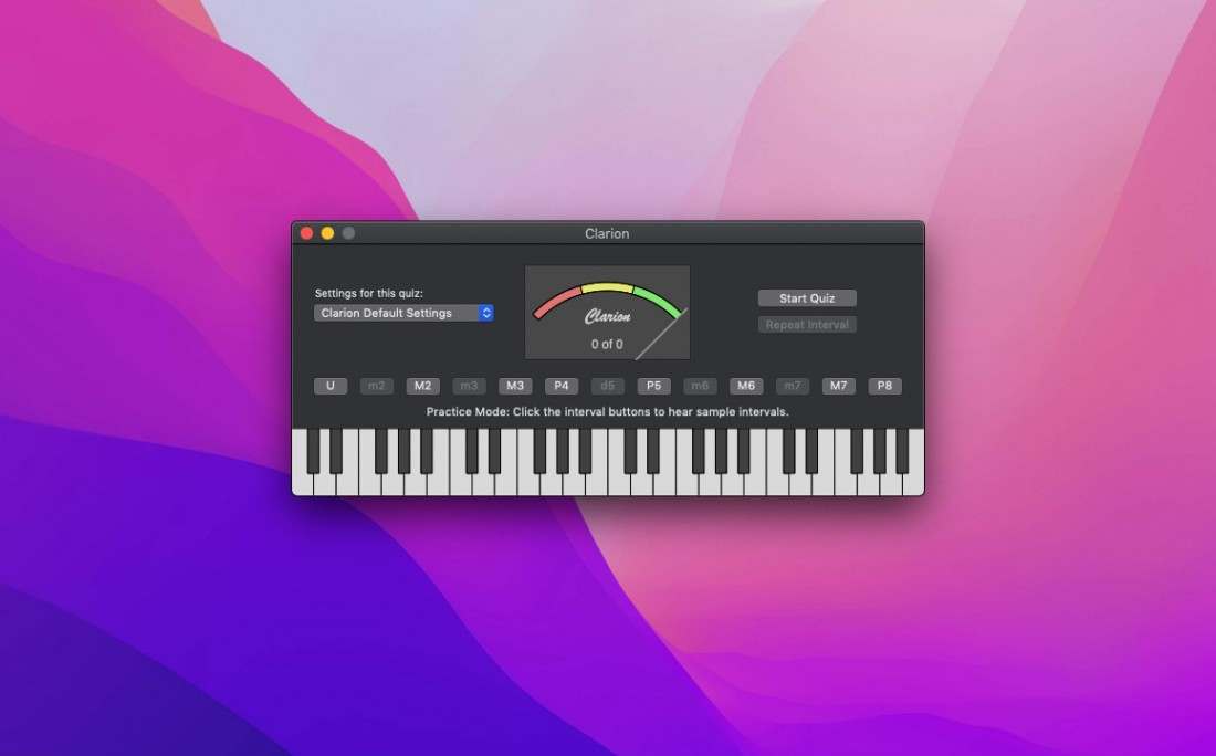 Clarion for Mac v2.2.2 破解版 音乐音程识别训练 苹果电脑