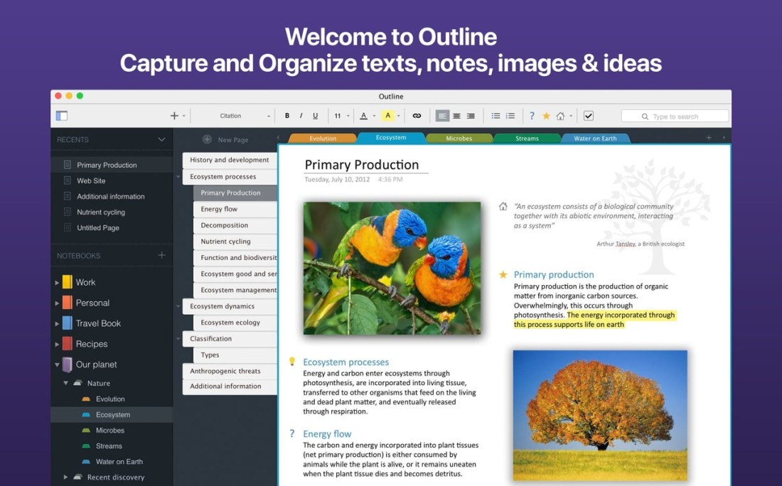 Outline for Mac v3.2302.0 破解版 好用的笔记软件 - 苹果电脑 - Mac宇宙