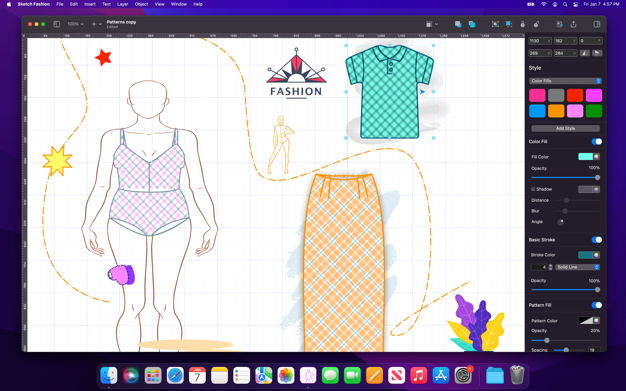 Sketch Fashion for Mac v1.2.8 中文破解版 服装设计软件 苹果电脑