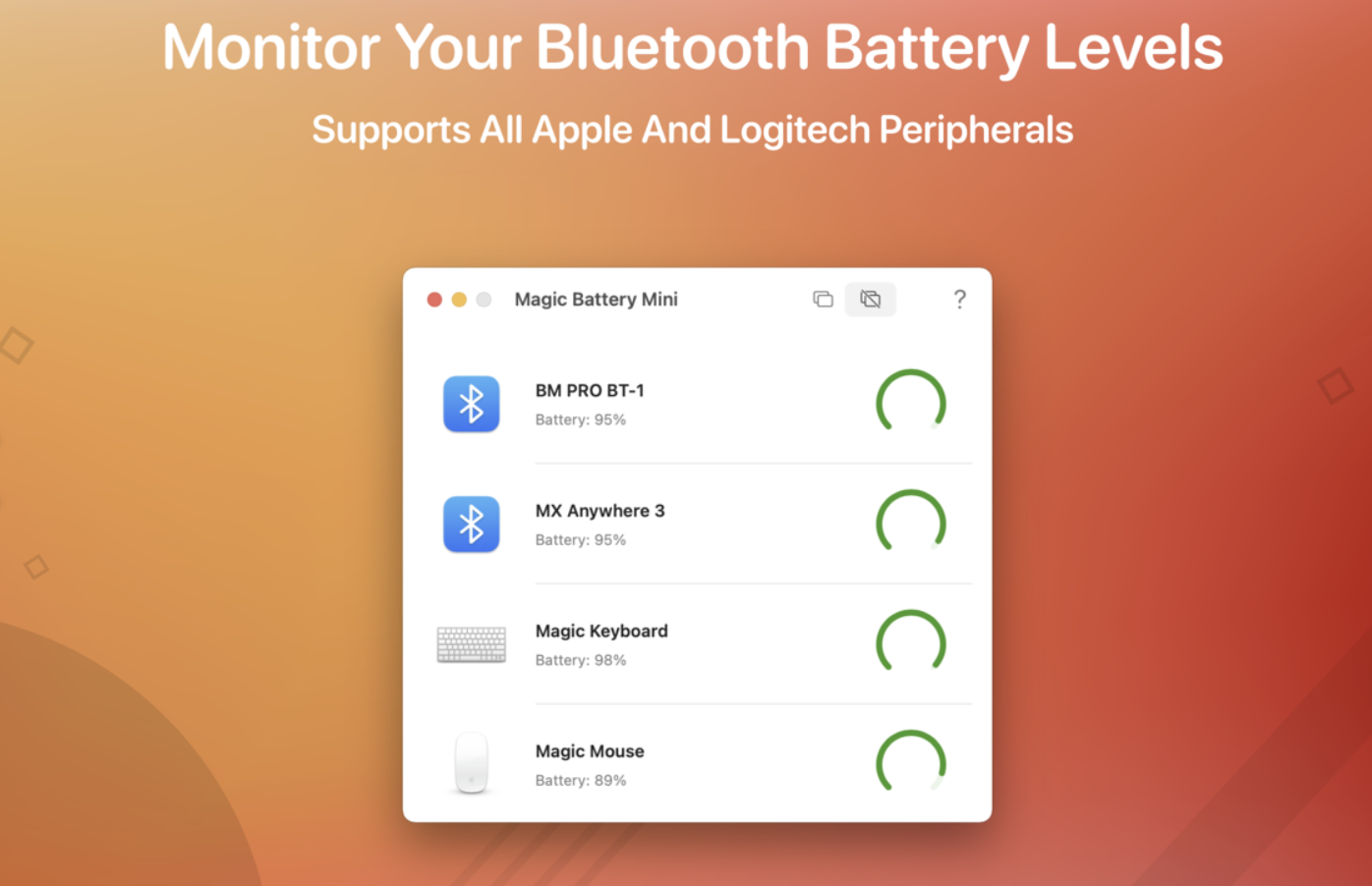 Magic Battery Mini for Mac v4.2.4 破解版 电池电量显示软件 - 苹果电脑 - Mac宇宙