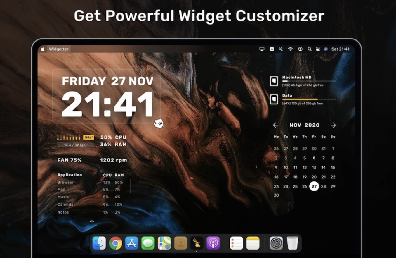 Widgetter for Mac v1.16.0W 中文破解版 桌面小部件库 苹果电脑