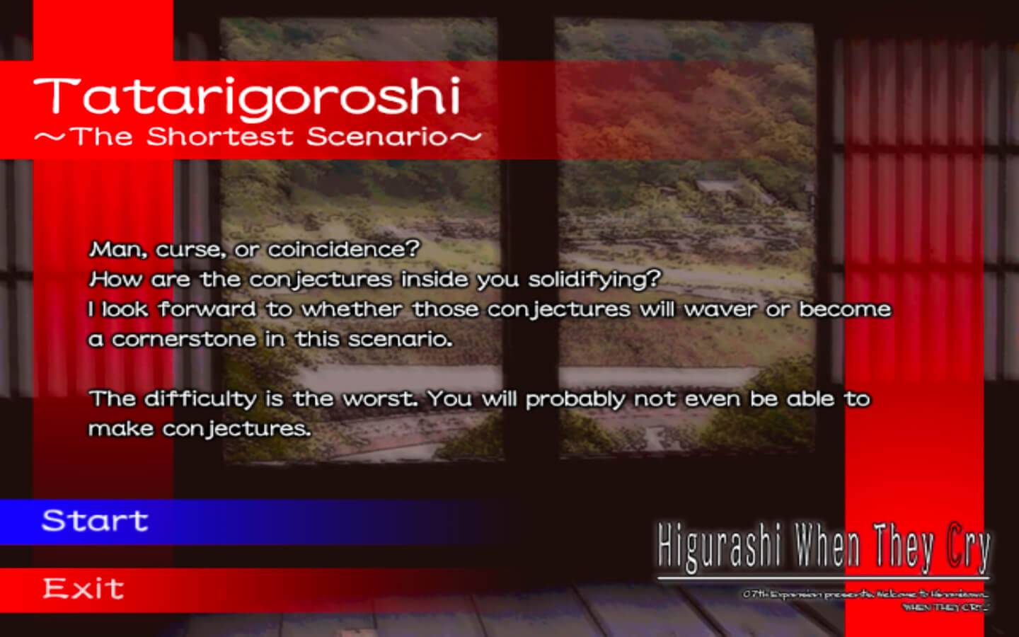 寒蝉鸣泣之时第三章祟杀篇 for Mac v1.0 Higurashi When They Cry Hou – Ch.3 Tatarigoroshi 英文原生版 - 苹果电脑 - Mac宇宙