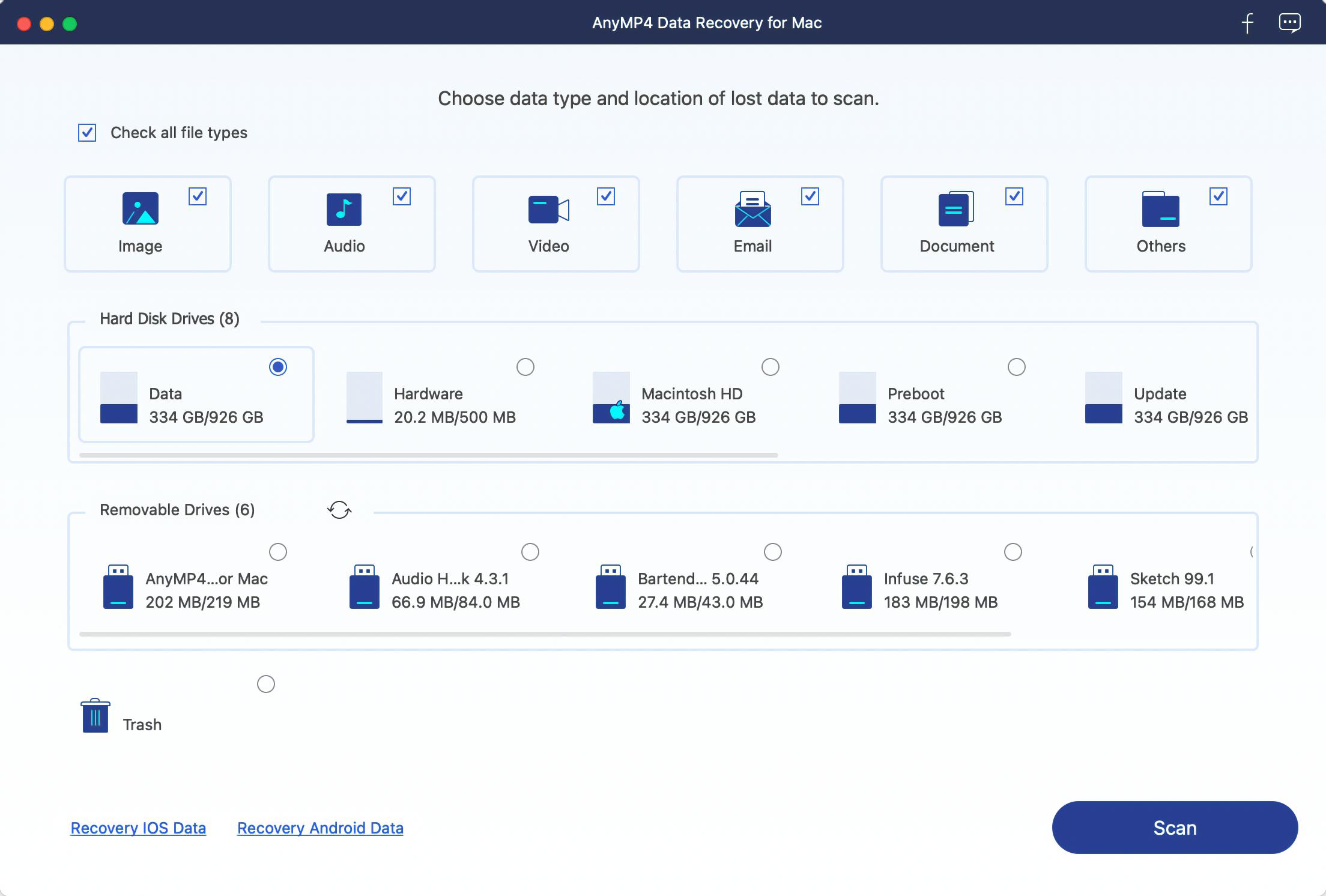 AnyMP4 Data Recovery for Mac v1.3.16 破解版 数据恢复软件 - 苹果电脑 - Mac宇宙