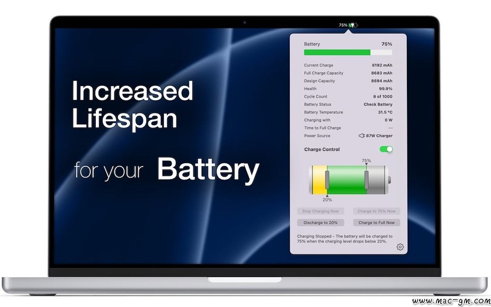 Energiza Pro for Mac v1.3.1 中文破解版 电池管理软件 苹果电脑