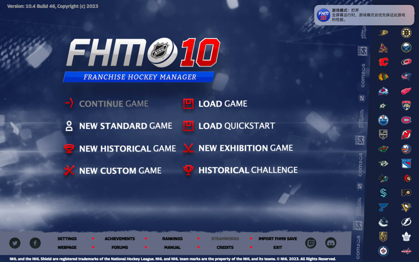 特许经营曲棍球经理10 for Mac Franchise Hockey Manager 10 v10.4.46 英文原生版 苹果电脑