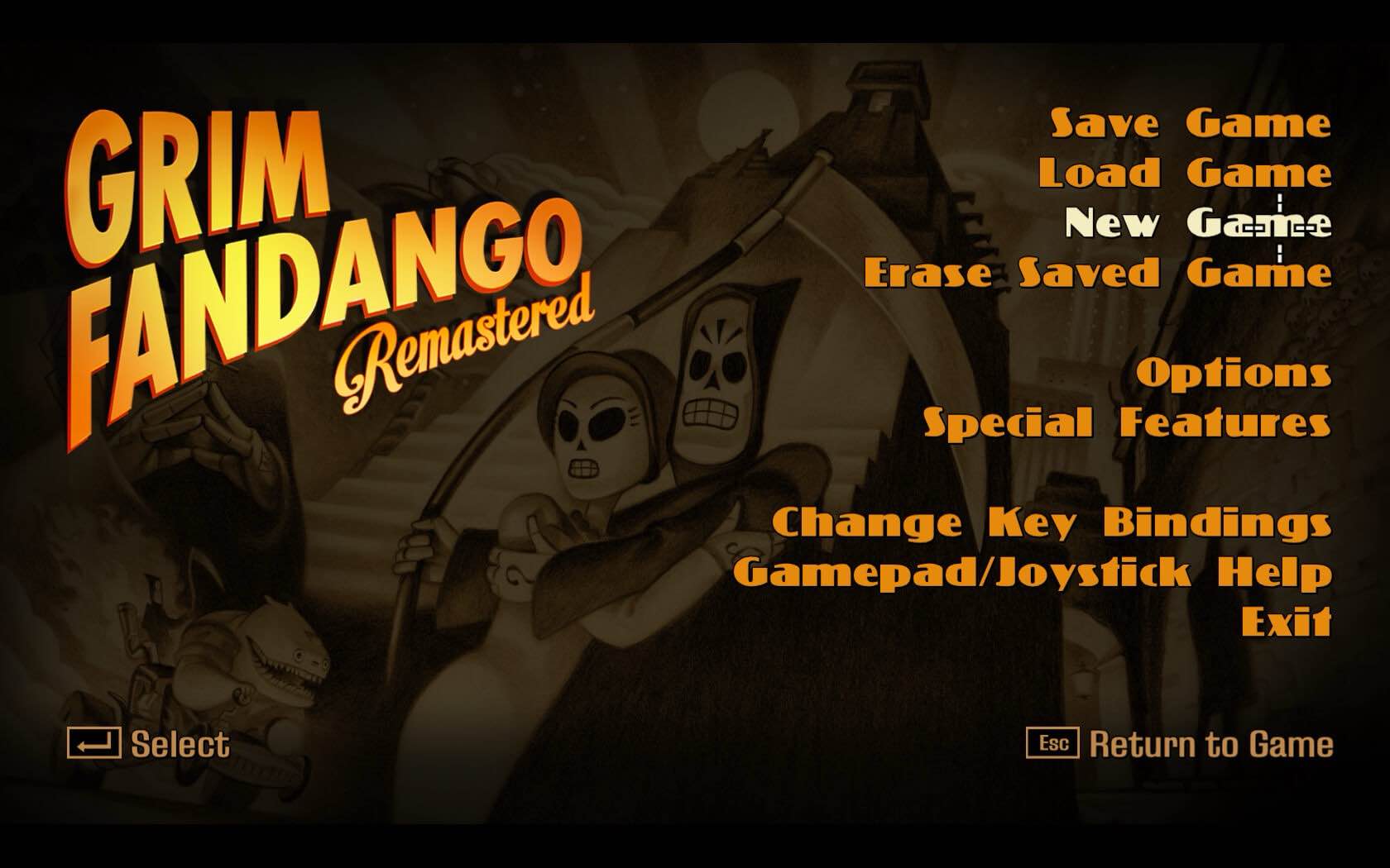 冥界狂想曲重制版 for Mac Grim Fandango Remastered v1.4.0.a.41096 英文原生版 - 苹果电脑 - Mac宇宙