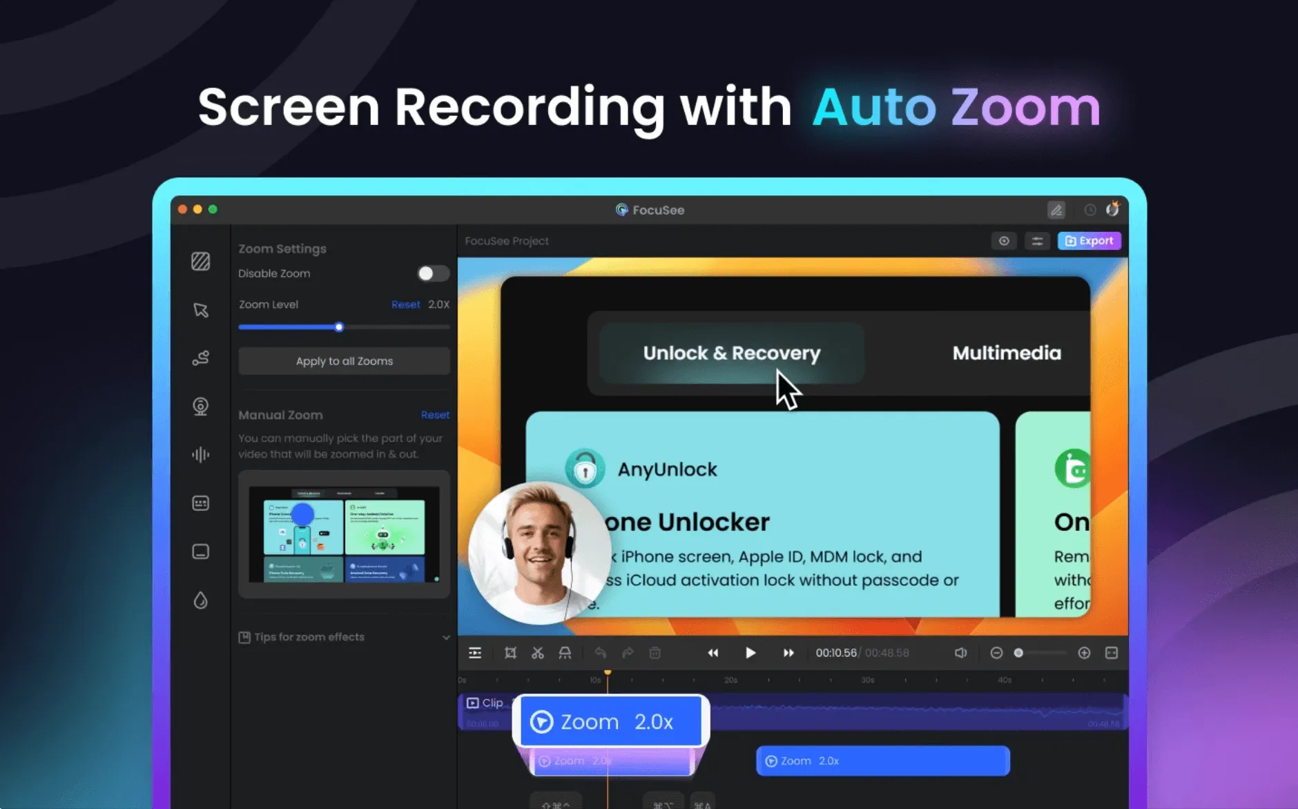 FocuSee for Mac v1.6.0 屏幕录制和编辑-Mac宇宙