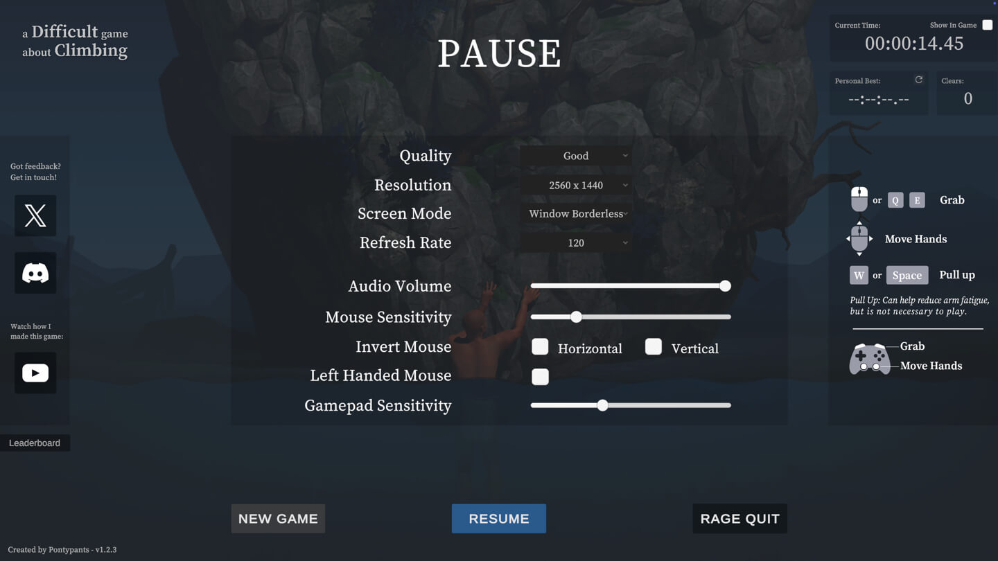 一款关于攀岩的困难游戏 A Difficult Game About Climbing for Mac v1.2.62 英文原生版-Mac宇宙