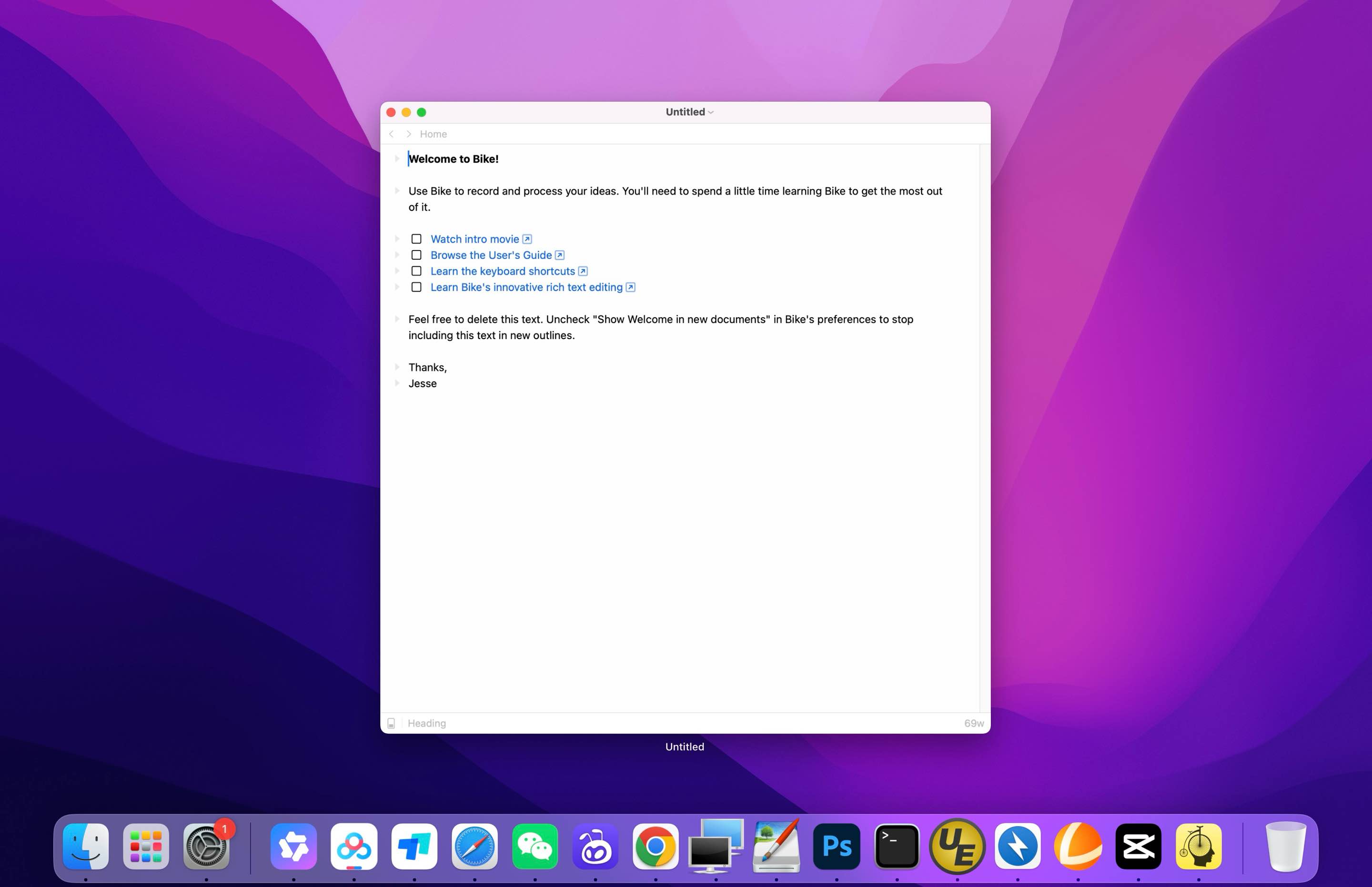 Bike Outliner for Mac v1.22.2 大纲写作工具-Mac宇宙 Bike Outliner for Mac v1.22.2 大纲写作工具-Mac宇宙