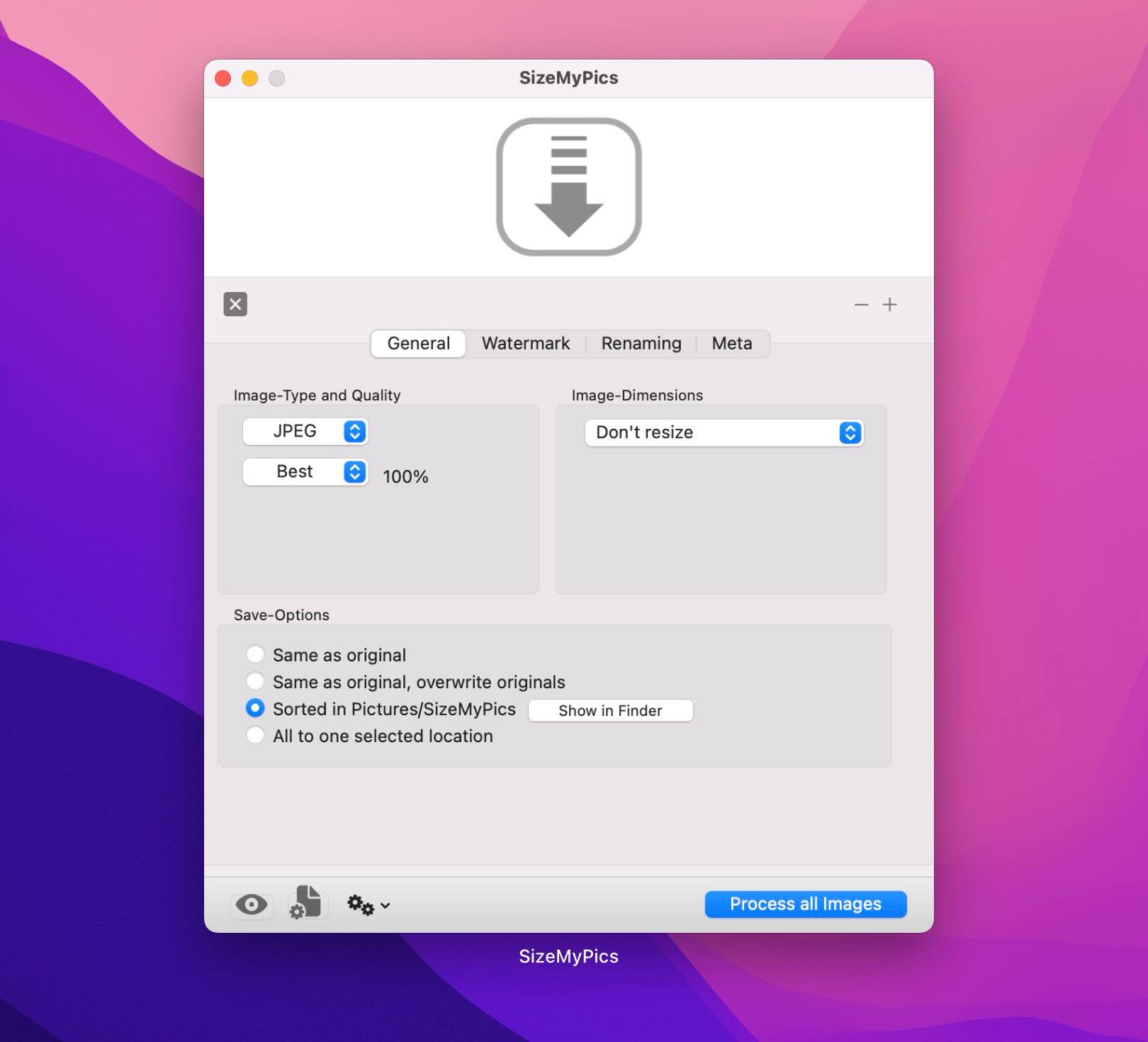 SizeMyPics for Mac v1.8.1 图片转换工具-Mac宇宙