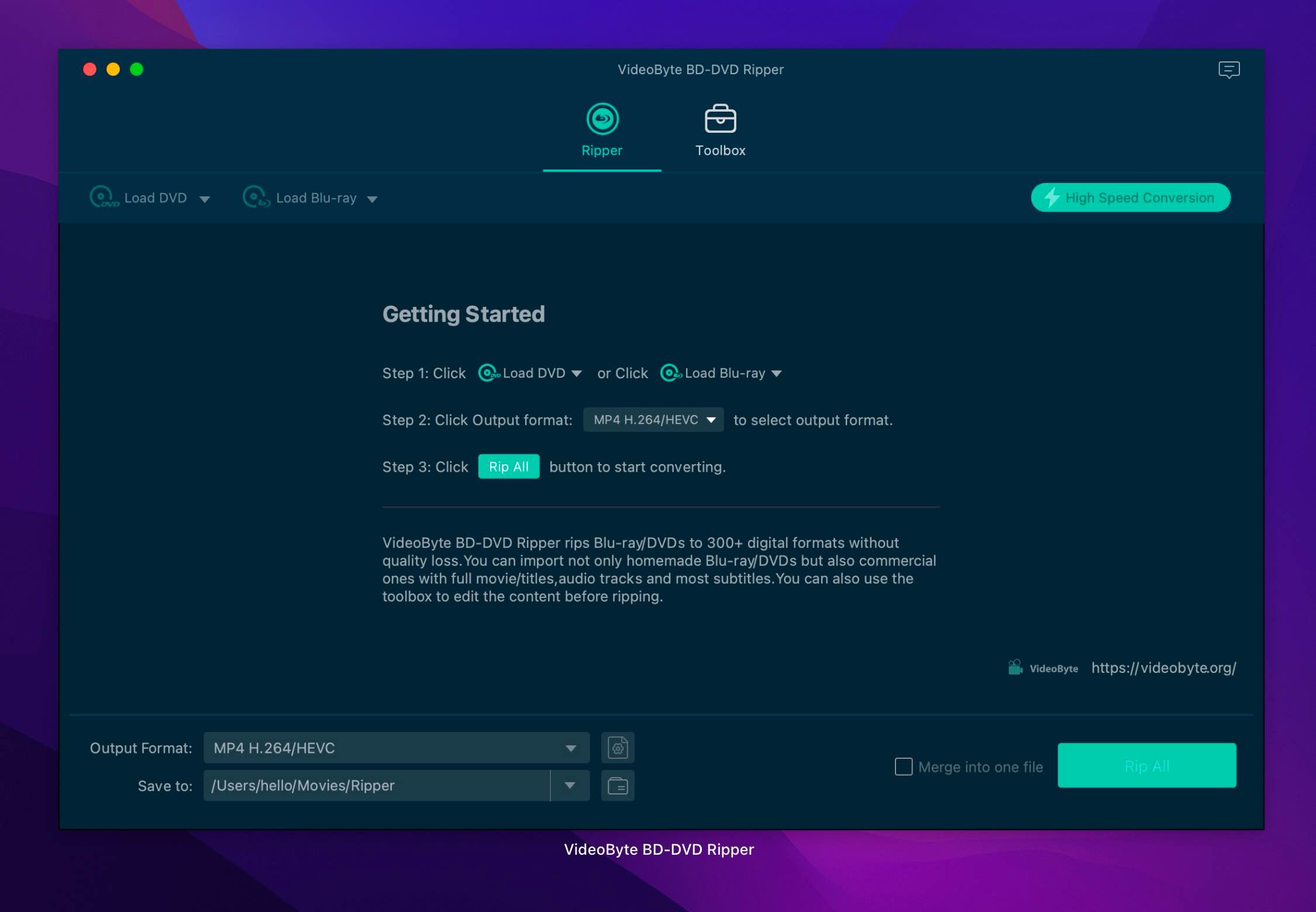 VideoByte BD-DVD Ripper for Mac v2.1.6 DVD/蓝光翻录软件-Mac宇宙