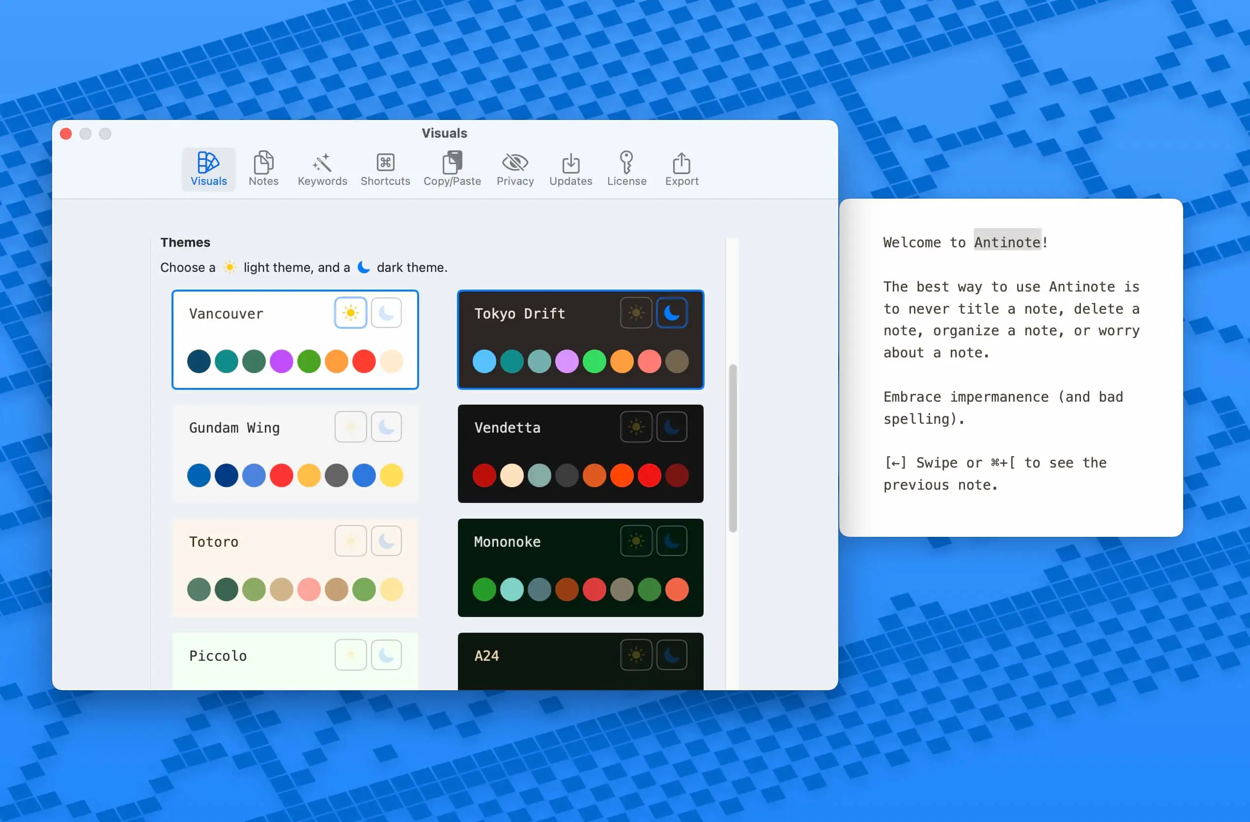 Antinote for Mac v2.1.2 记事本工具 - Mac宇宙 Antinote for Mac v2.1.2 记事本工具 - Mac宇宙