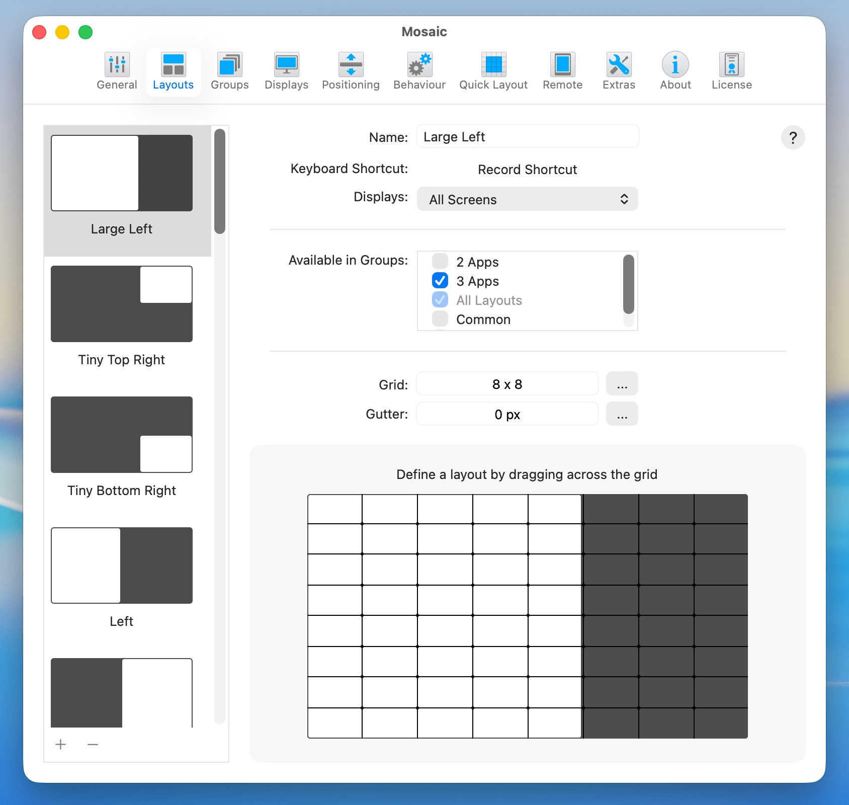 Mosaic Pro for Mac v1.5.1 窗口管理工具-Mac宇宙