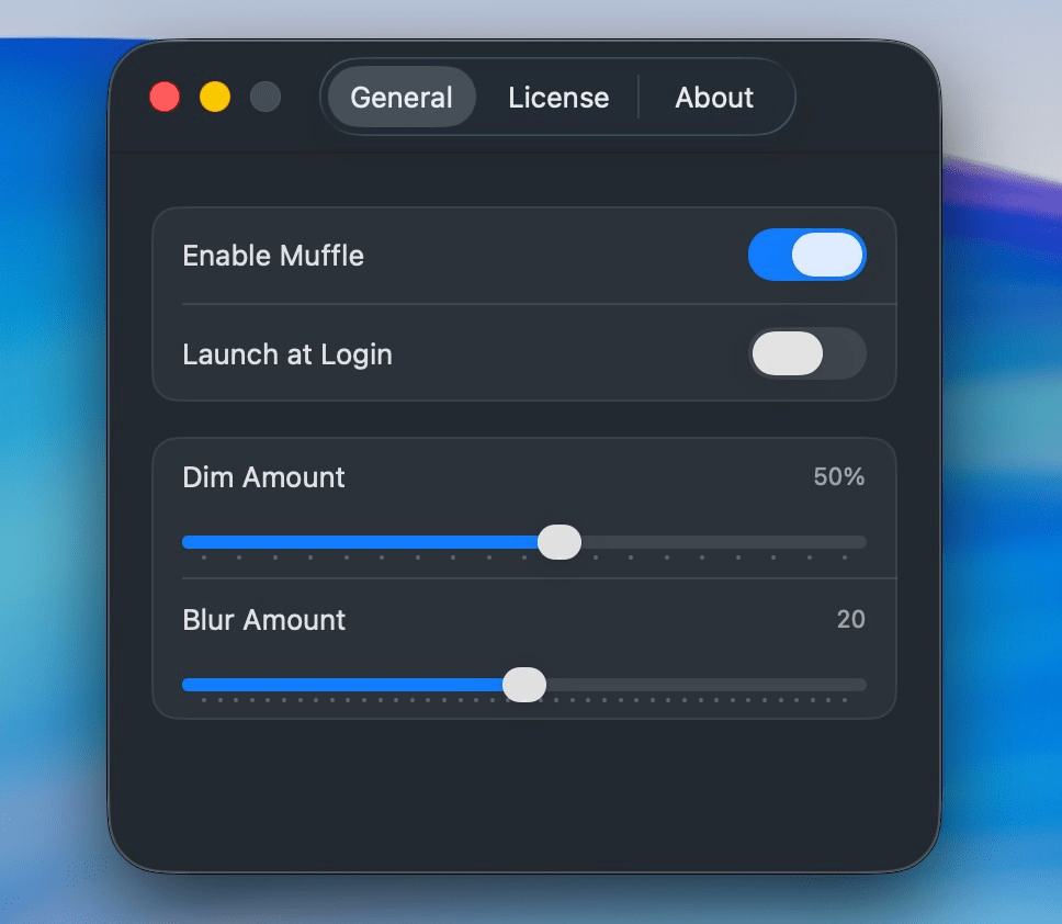 Muffle for Mac v1.2 专注模式工具-Mac宇宙 Muffle for Mac v1.2 专注模式工具-Mac宇宙