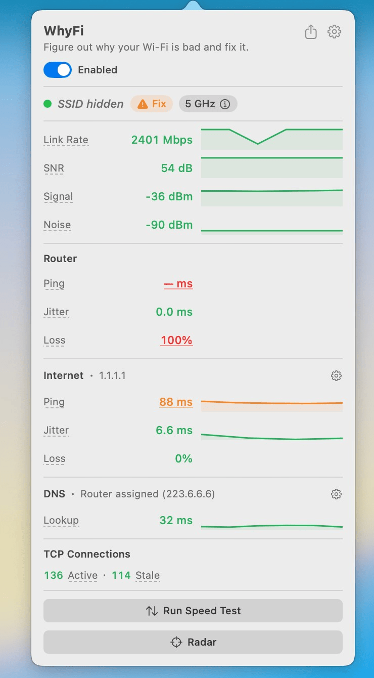 WhyFi for Mac v1.3.4 无线网分析监控工具-Mac宇宙 WhyFi for Mac v1.3.4 无线网分析监控工具-Mac宇宙